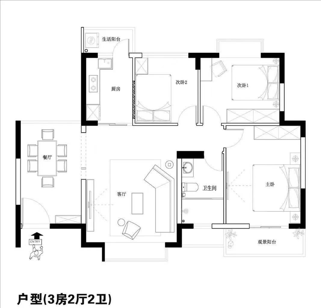 龙岗坪山统建楼【坪山花园】封闭式花园小区、两梯三户两房、总价60万、 沙田地铁口站5分钟(图7)